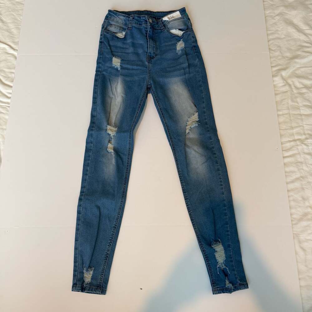 Women's High Rise Distressed Skinny Jeans